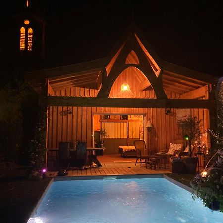 Chalet Atypique Vue Piscine Chauffee Gujan-Mestras Dış mekan fotoğraf