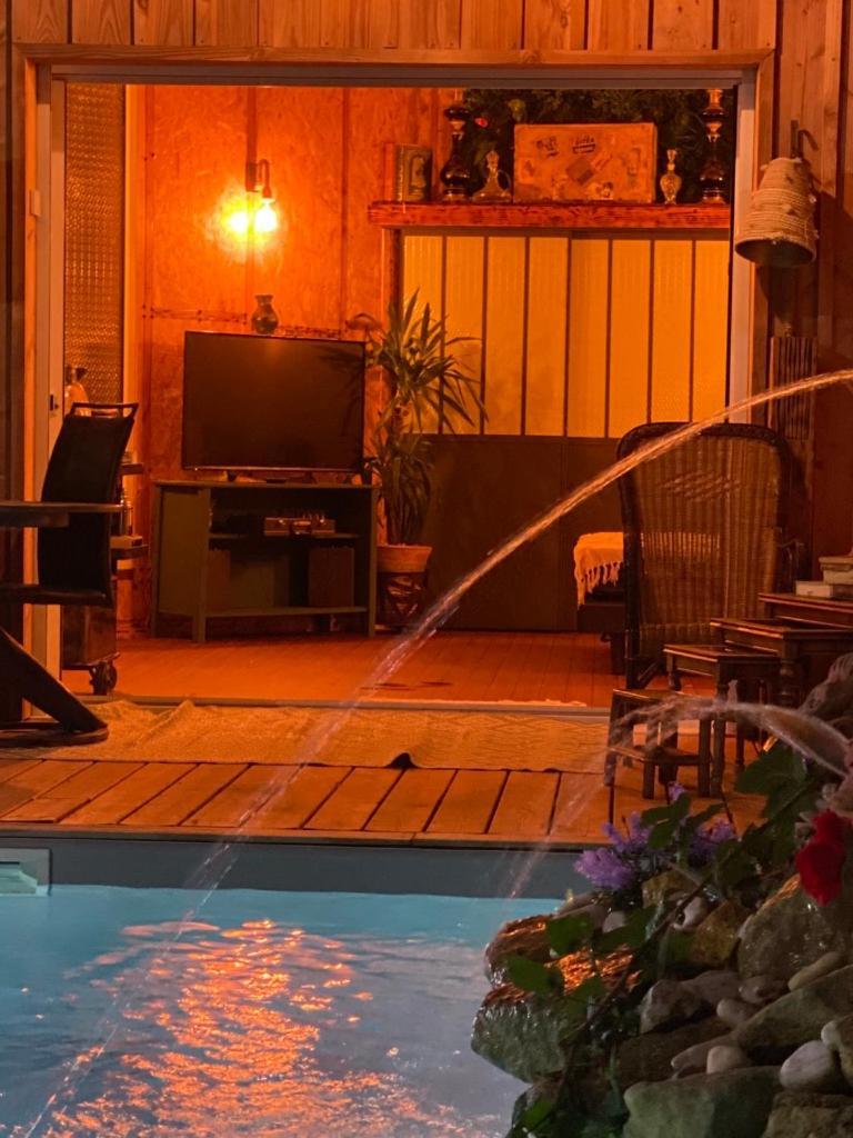 Chalet Atypique Vue Piscine Chauffee Gujan-Mestras Dış mekan fotoğraf